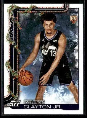2025-26 Topps Holiday #H178 Walter Clayton Jr. Base RC Utah Jazz