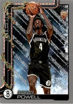 2025-26 Topps Holiday #H182 Drake Powell Glitter Holiday - Basketball Card Single