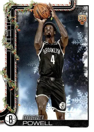 2025-26 Topps Holiday #H182 Drake Powell NM-MT RC Rookie Nets ID:80365 - Basketball Card Single