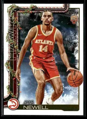 2025-26 Topps Holiday #H183 Asa Newell Base RC Atlanta Hawks - Basketball Card Single