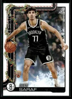 2025-26 Topps Holiday #H186 Ben Saraf - Basketball Card Single