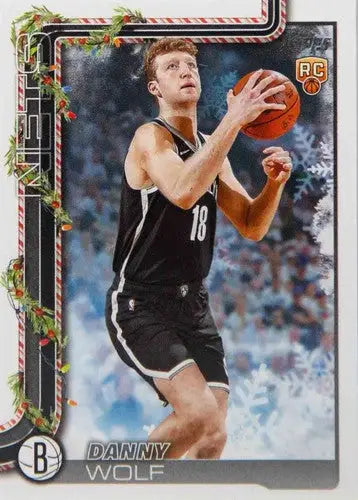 2025-26 Topps Holiday #H187 Danny Wolf NM-MT RC Rookie Nets ID:81012 - Basketball Card Single