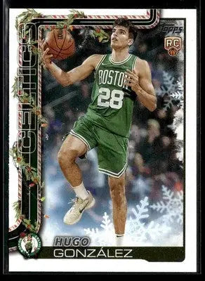 2025-26 Topps Holiday #H188 Hugo Gonzalez Base RC Boston Celtics - Basketball Card Single