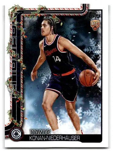 2025-26 Topps Holiday #H190 Yanic Konan-Niederhauser NM-MT RC Rookie Cl ID:80195 - Basketball Card Single