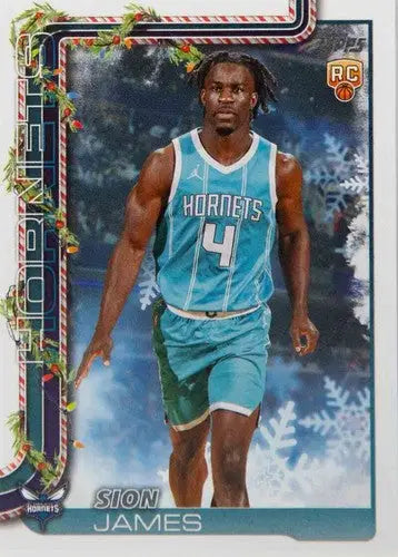2025-26 Topps Holiday #H193 Sion James NM-MT RC Rookie Hornets ID:81015 - Basketball Card Single