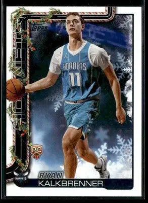 2025-26 Topps Holiday #H194 Ryan Kalkbrenner Base RC Charlotte Hornets - Basketball Card Single