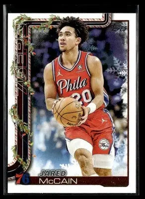 2025-26 Topps Holiday #H20 Base Jared McCain Philadelphia 76ers - Basketball Card Single