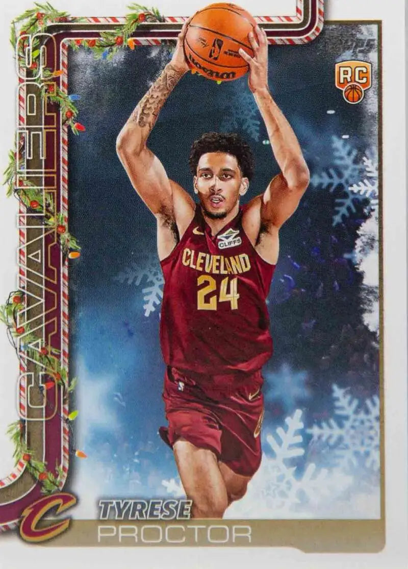 2025-26 Topps Holiday #H200 Tyrese Proctor NM-MT RC Rookie Cavaliers ID:81021 - Basketball Card Single
