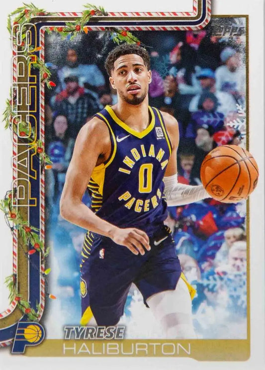 2025-26 Topps Holiday #H38 Tyrese Haliburton NM-MT Pacers ID:80733 - Basketball Card Single