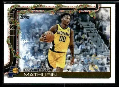 2025-26 Topps Holiday #H39 Bennedict Mathurin - Basketball Card Single