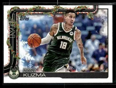 2025-26 Topps Holiday #H45 Kyle Kuzma Base Milwaukee Bucks - Basketball Card Single