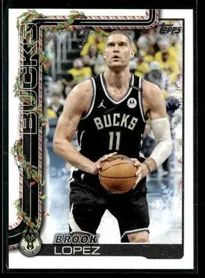2025-26 Topps Holiday #H47 Brook Lopez Base Milwaukee Bucks - Basketball Card Single