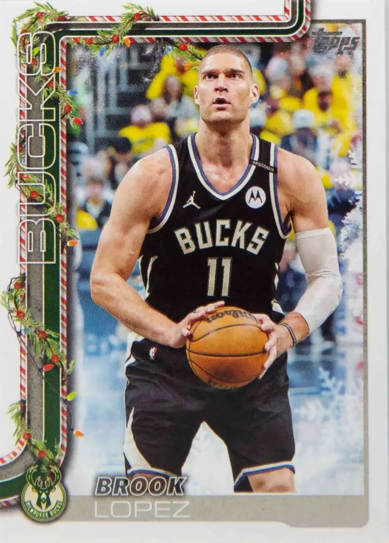 2025-26 Topps Holiday #H47 Brook Lopez NM-MT Bucks ID:80738 - Basketball Card Single