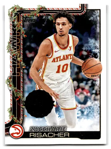 2025-26 Topps Holiday #H49 Zaccharie Risacher NM-MT Hawks ID:79906 - Basketball Card Single