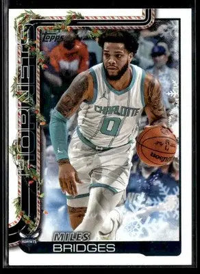 2025-26 Topps Holiday #H55 Miles Bridges Base Charlotte Hornets - Basketball Card Single