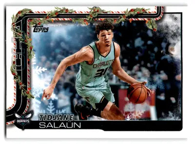 2025-26 Topps Holiday #H57 Tidjane Salaun NM Near Mint Hornets ID:79821 - Basketball Card Single