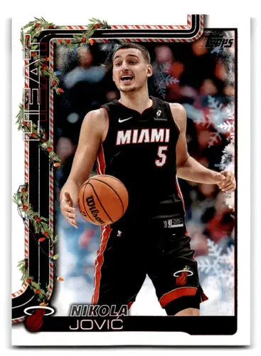2025-26 Topps Holiday #H61 Nikola Jovic NM-MT Heat ID:80198 - Basketball Card Single