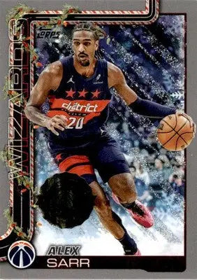 2025-26 Topps Holiday #H75 Alex Sarr Glitter Holiday