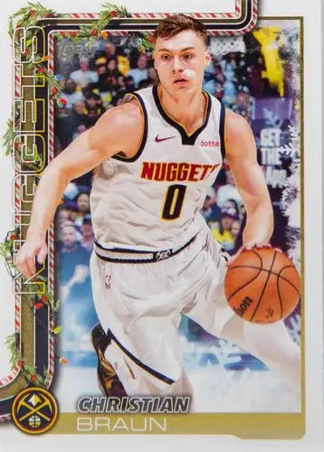 2025-26 Topps Holiday #H79 Christian Braun NM-MT Nuggets ID:80898 - Basketball Card Single