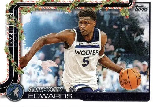 2025-26 Topps Holiday #H84 Anthony Edwards NM-MT Timberwolves ID:80902 - Basketball Card Single