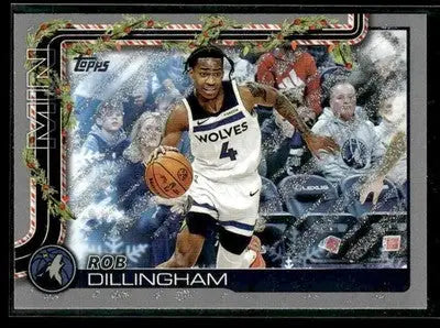 2025-26 Topps Holiday #H89 Rob Dillingham Glitter Holiday - Basketball Card Single