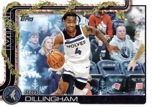 2025-26 Topps Holiday #H89 Rob Dillingham NM-MT Timberwolves ID:80906 - Basketball Card Single