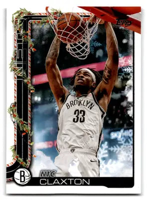 2025-26 Topps Holiday #H9 Nic Claxton NM Near Mint Nets ID:79820 - Basketball Card Single