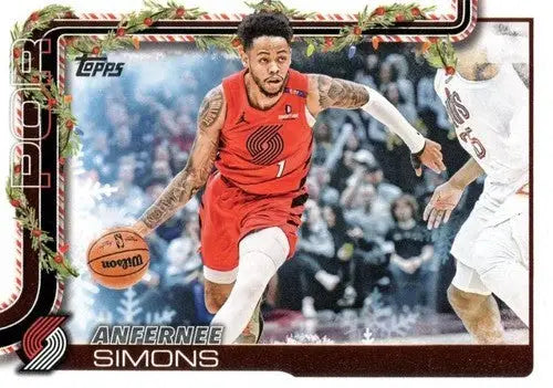 2025-26 Topps Holiday #H97 Anfernee Simons NM-MT Blazers ID:80912 - Basketball Card Single
