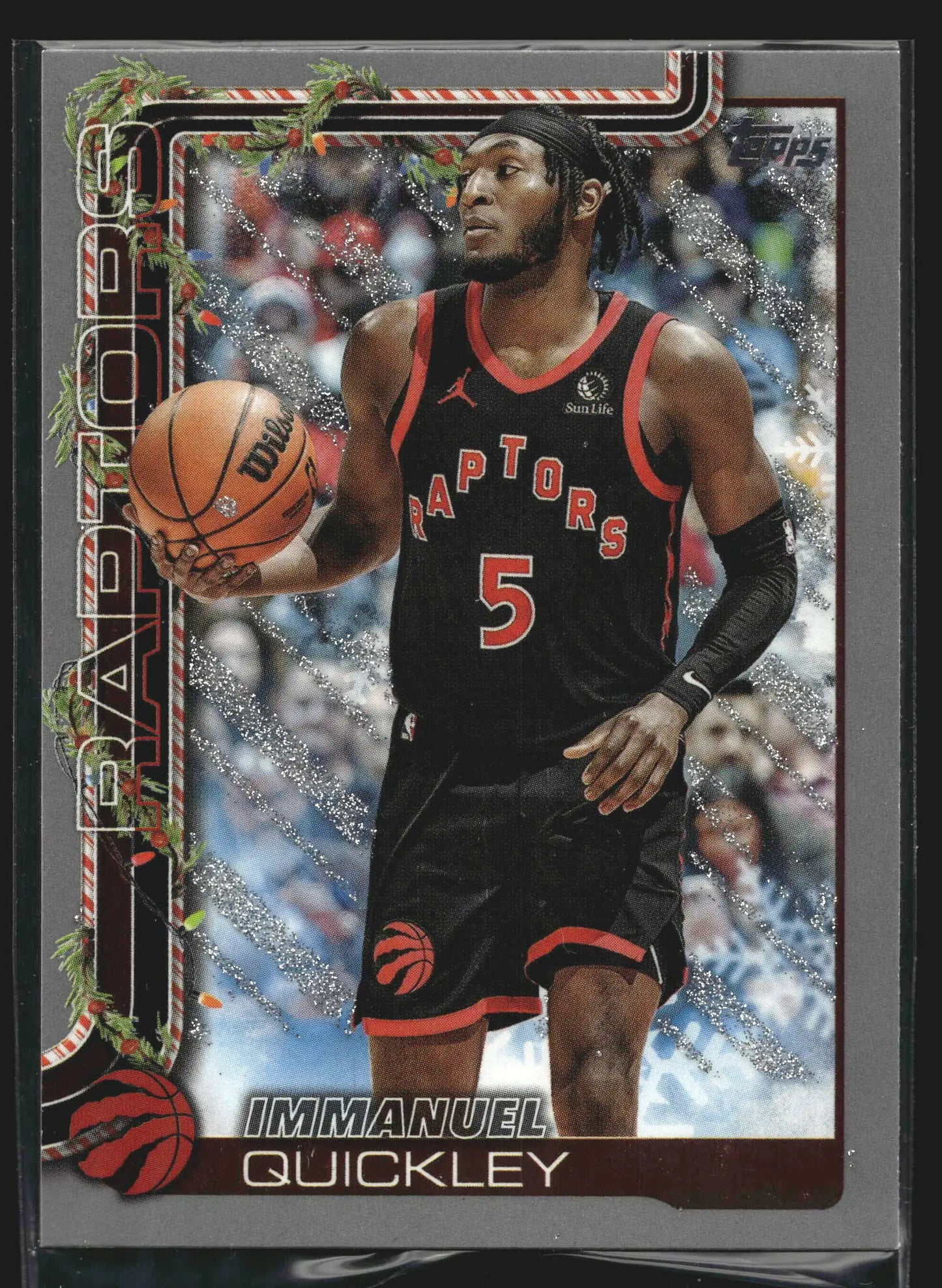 2025-26 Topps Holiday Immanuel Quickley #H26 Glitter Toronto Raptors - Basketball Card Single