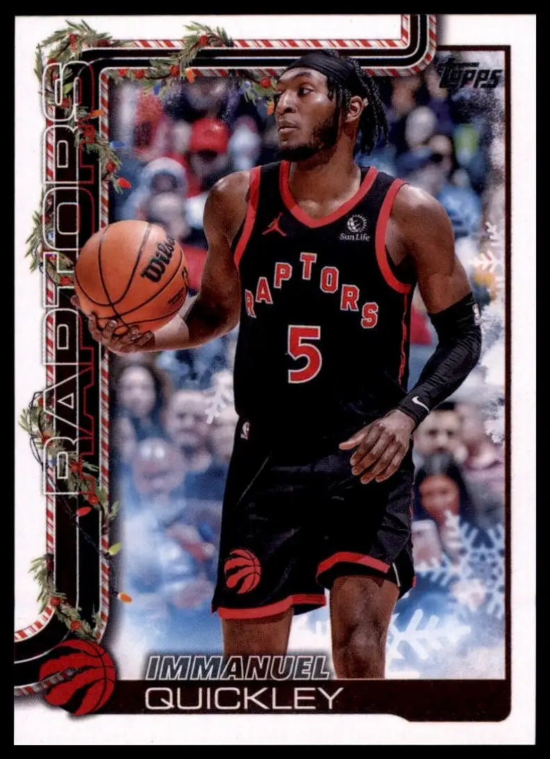 2025-26 Topps Holiday Immanuel Quickley #H26 Toronto Raptors Basketball Card NBA - Basketball Card Single