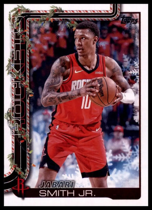 2025-26 Topps Holiday Jabari Smith Jr #H142 Houston Rockets Basketball Card NBA