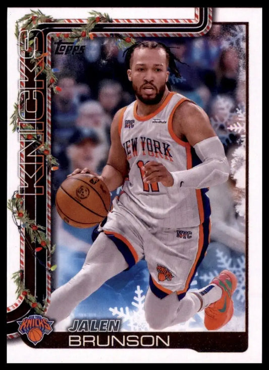 2025-26 Topps Holiday Jalen Brunson #H12 New York Knicks Basketball Card NBA