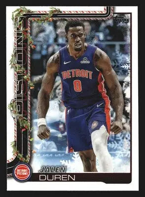 2025-26 Topps Holiday Jalen Duren #H33 Detroit Pistons