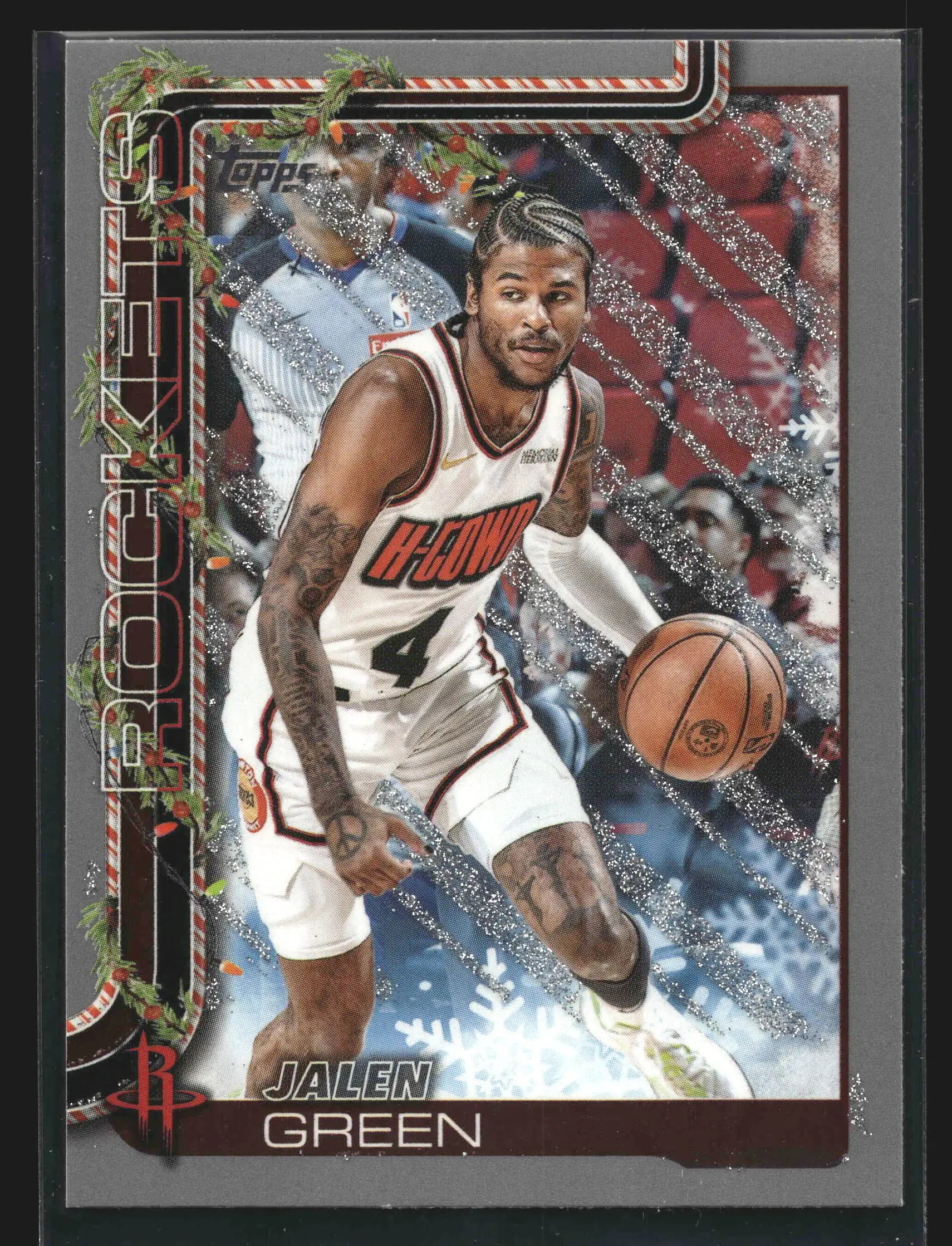 2025-26 Topps Holiday Jalen Green #H140 Glitter Houston Rockets - Basketball Card Single