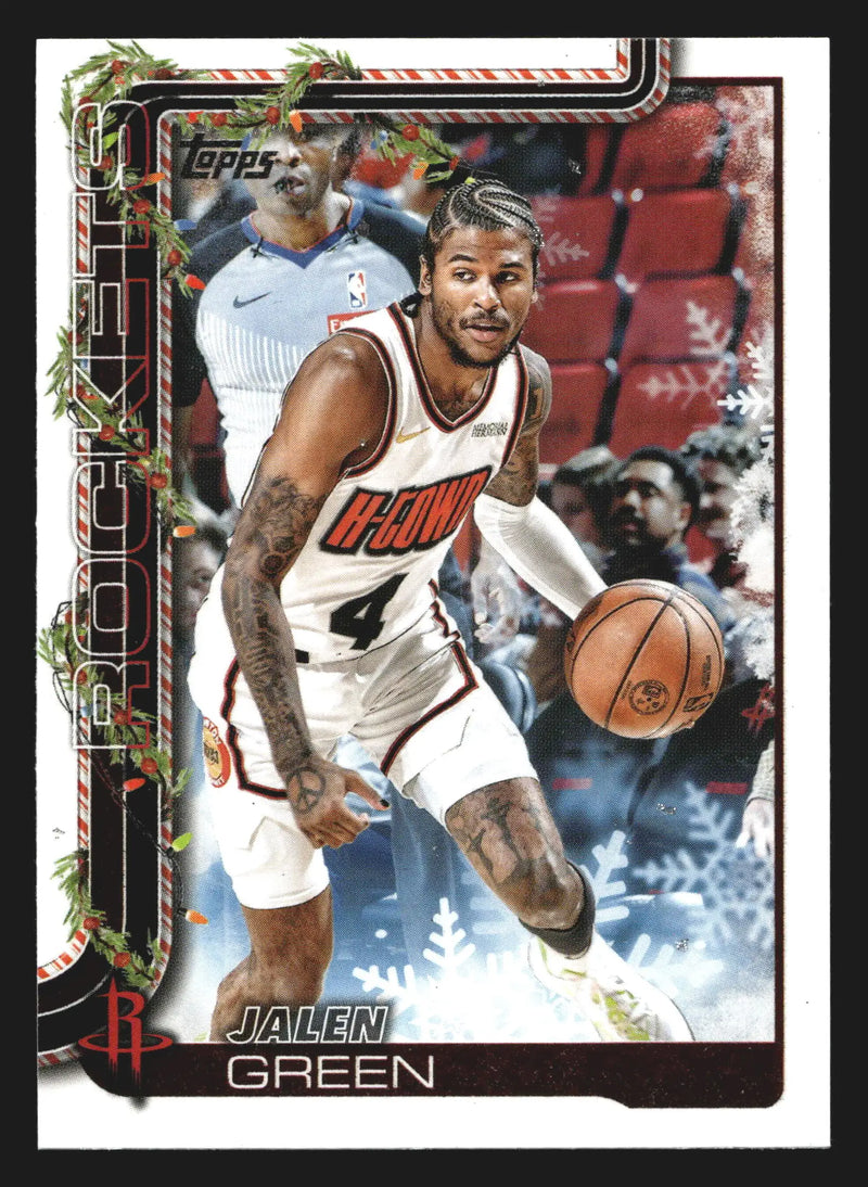 2025-26 Topps Holiday Jalen Green #H140 Houston Rockets - Basketball Card Single