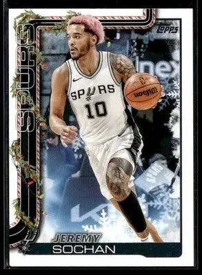 2025-26 Topps Holiday Jeremy Sochan #H160 San Antonio Spurs - Basketball Card Single