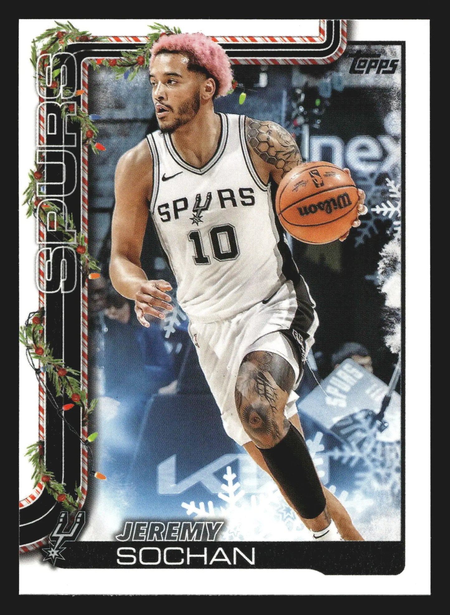 2025-26 Topps Holiday Jeremy Sochan #H160 San Antonio Spurs - Basketball Card Single