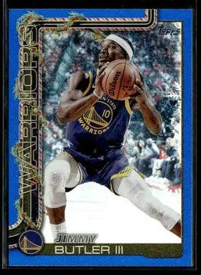 2025-26 Topps Holiday Jimmy Butler III #H107 Blue Metallic Glitter Holiday