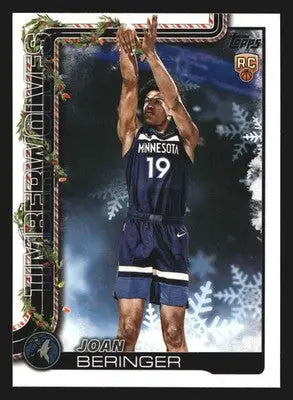 2025-26 Topps Holiday Joan Beringer #H177 RC Minnesota Timberwolves - Basketball Card Single