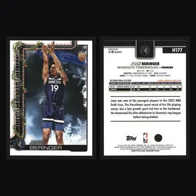 2025-26 Topps Holiday Joan Beringer #H177 RC Minnesota Timberwolves - Basketball Card Single