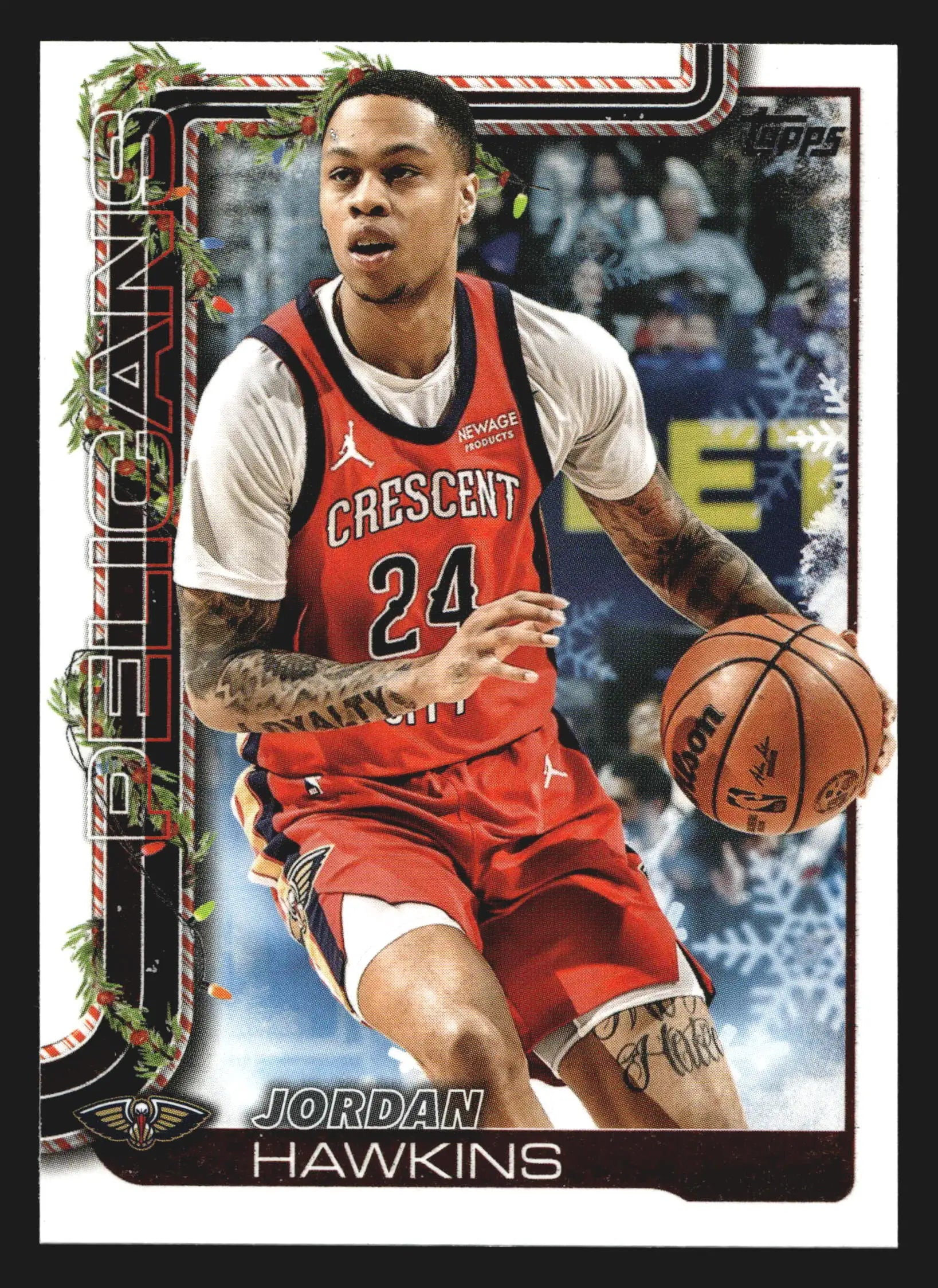 2025-26 Topps Holiday Jordan Hawkins #H151 New Orleans Pelicans