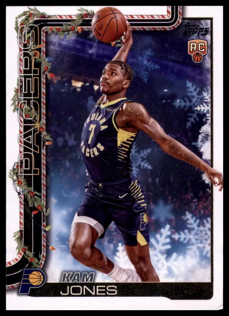 2025-26 Topps Holiday Kam Jones Rookie #H198 Indiana Pacers Basketball Card NBA