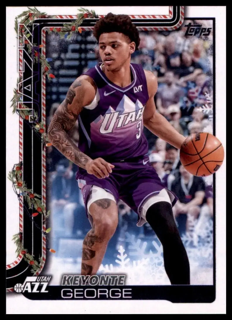 2025-26 Topps Holiday Keyonte George #H103 Utah Jazz Basketball Card NBA Sports - Basketball Card Single
