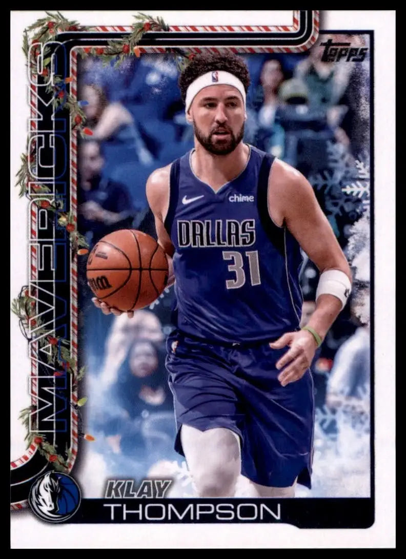 2025-26 Topps Holiday Klay Thompson #H137 Dallas Mavericks Basketball Card NBA - Basketball Card Single