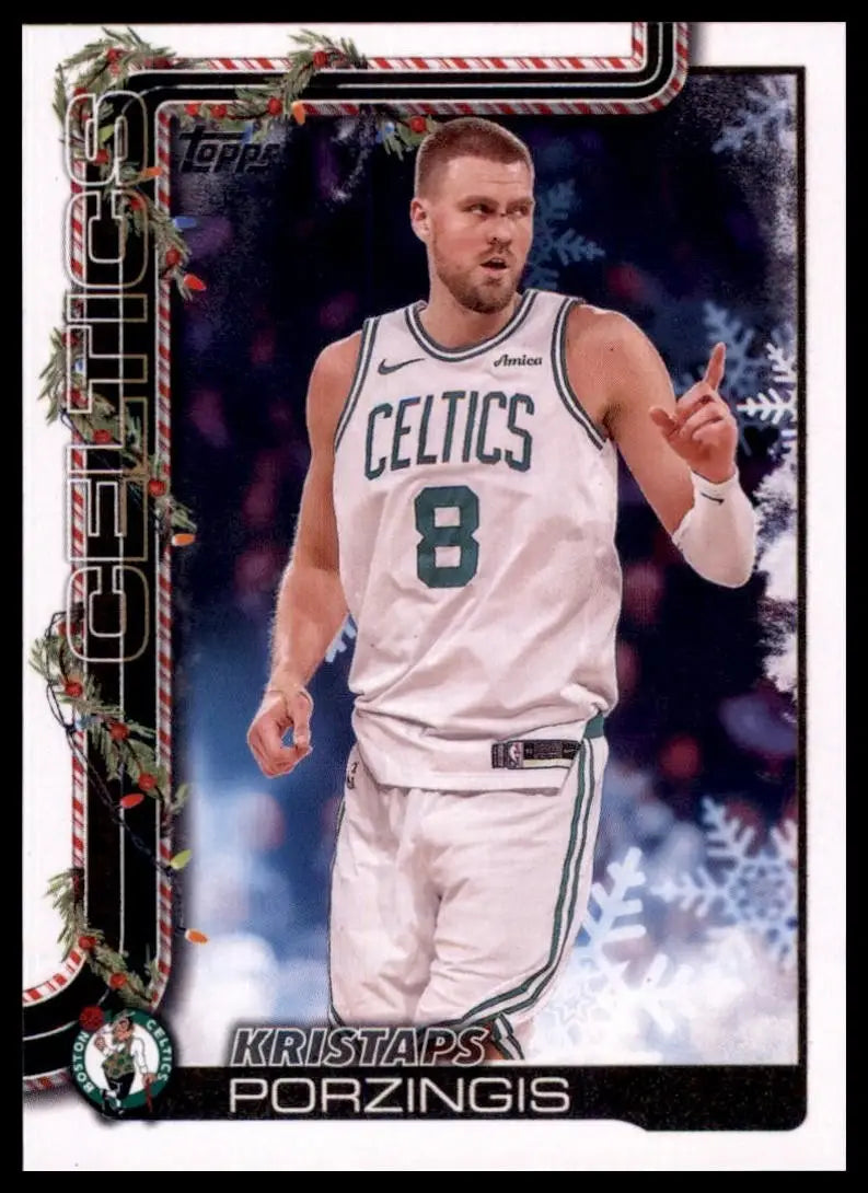 2025-26 Topps Holiday Kristaps Porzingis #H3 Boston Celtics Basketball Card NBA - Basketball Card Single