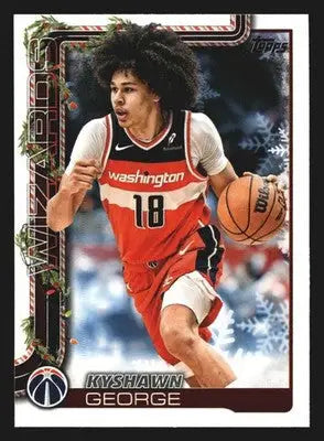 2025-26 Topps Holiday Kyshawn George #H77 Wizards - Basketball Card Single