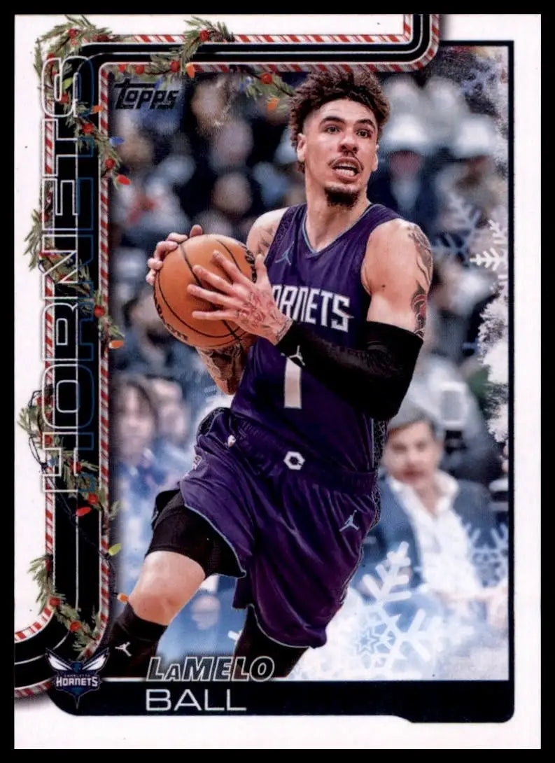 2025-26 Topps Holiday LaMelo Ball #H53 Charlotte Hornets Basketball Card NBA - Basketball Card Single