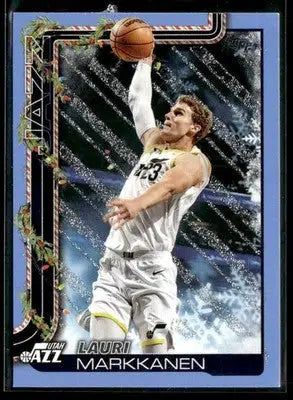 2025-26 Topps Holiday Lauri Markkanen #H101 Light Blue and White Glitter Jazz - Basketball Card Single