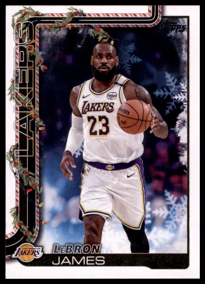 2025-26 Topps Holiday LeBron James #H119 Los Angeles Lakers Basketball Card NBA - Basketball Card Single
