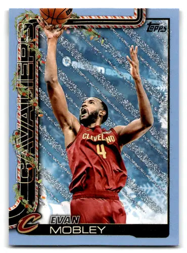 2025-26 Topps Holiday Light Blue and White Glitter Holiday #H65 Evan Mo ID:80875 - Basketball Card Single